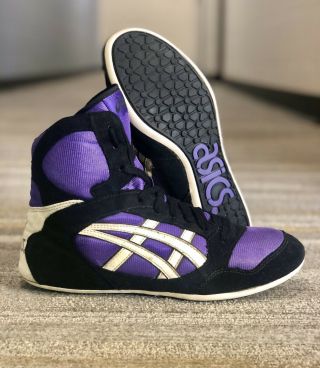 Rare Asics Reflex Wrestling Shoes Size 8.  5 Purple