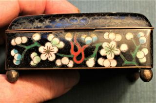 Antique China Chinese Cloisonne Dragon Box,  Well Executed,  VG,  Ball Feet 2