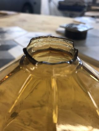 Rare 10 Sided D&S Lightning Rod Globe Antique Amber Glass Weathervane Ball Barn 2