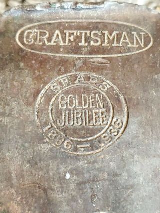 Sears 50 Year Anniversary Craftsman Golden Jubilee Single Bit Hatchet Head Rare