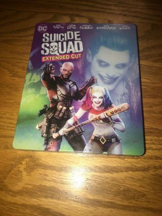 Dc Universe Suicide Squad Extended Cut Blu - Ray Best Buy Exclusive Steelbook Rare