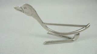Fabulous French Art Deco Knife Rest Animal Design Duck Silverplated