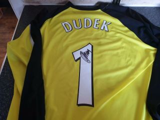 Jerzy Dudek Signed Liverpool 2004 Goalkeeper Shirt Rare Proof