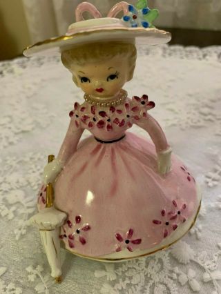 Vintage Napco Rare " Miss Dainty " Southern Belle 41/2 In