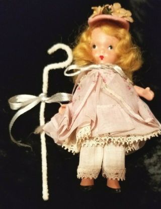 Storybook Dolls By Nancy Ann " Little Bo Peep " 153 W/ Box Pink Dots Xxxlent