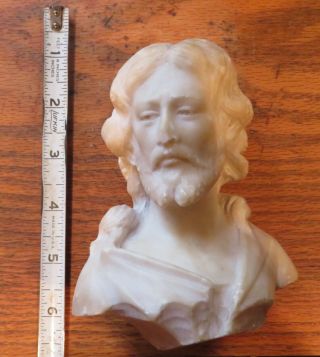 Vintage Marble Bust Statue Bearded Man - 5 Inches By 4 Inches.  Some Chips.