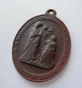 Antique Big Bronze Religious Medallion