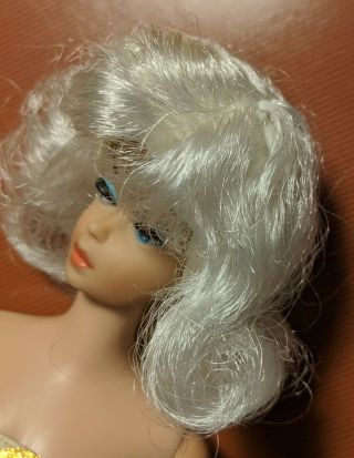 Rare/htf Vintage Barbie Fashion Queen Clone? Uneeda Wendy? White/platinum Wig