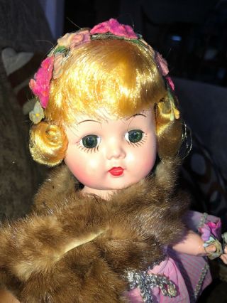 Vintage 11” Arranbee? Sleepy Eyes Doll Littlest Angel With Pink Dress 40’s 50’s 2