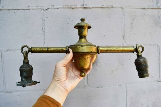 Vintage Stamped Brass Long Two Arm Sconce