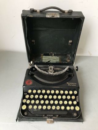 Antique 1920s Remington Portable Typewriter W/ Case (or Repairs)