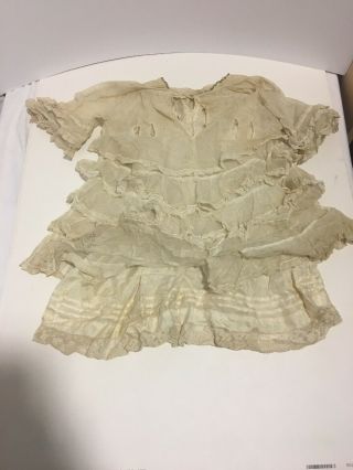 Antique 19th Century Christening Child Dress - Lace