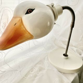 Rare Vintage George Kovacs Style Mid Century Goose/ Duck Head Ceramic Table Lamp