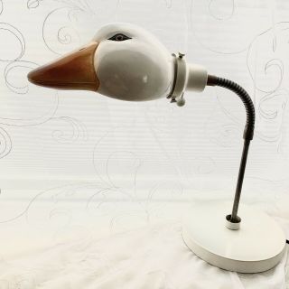 Rare Vintage George Kovacs Style Mid Century Goose/ duck Head Ceramic Table Lamp 3