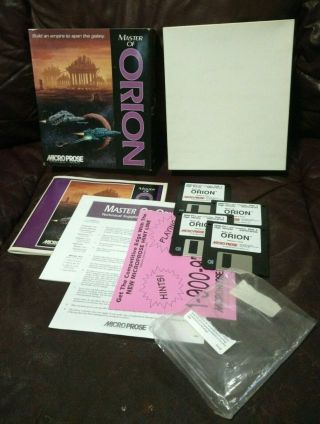 Rare Master Of Orion (1993) Big Box Ibm 3.  5 " Pc Microprose Complete