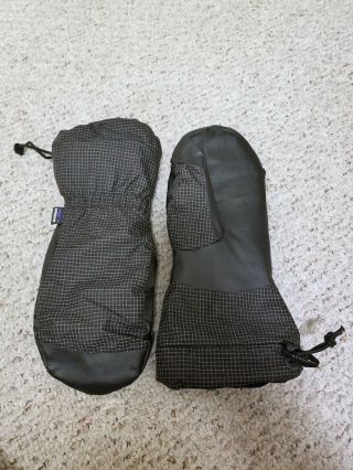 Patagonia Gridstop Mittens W/ Removable Fleece Liners - Vintage And Rare - Large