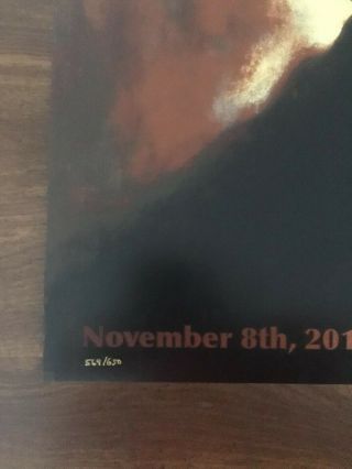 TOOL Band Concert Poster 569/650 Chet Zar Pittsburgh Nov 8,  2019 Limited Rare 2
