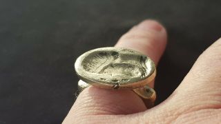 Very Rare Stunning Roman Bronze Ring Found In York.  A Must.  L6i