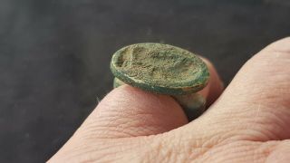 Very rare stunning Roman bronze ring found in York.  A must.  L6i 2