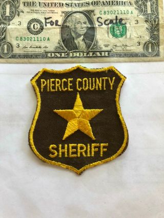 Old Rare Pierce County Nebraska Police Patch Un - Sewn In Great Shape