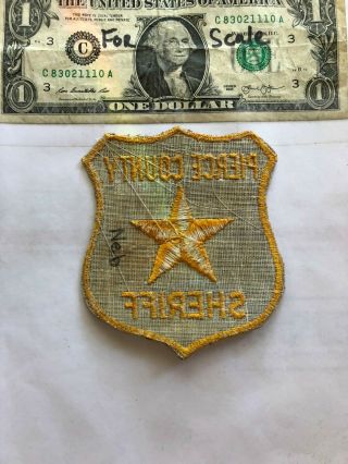 Old Rare Pierce County Nebraska Police Patch Un - sewn in great shape 2