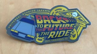 Universal Studios Japan Back To The Future Delorean Ride Pin Rare & Hard To Find