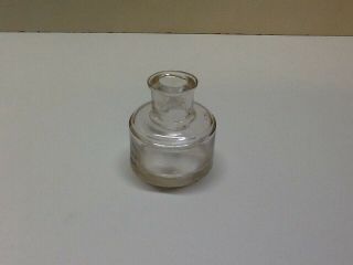 Small Antique Blown In Mold Inkwell.