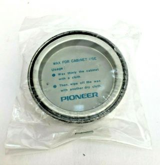 Rare Nos Pioneer Receiver Cabinet Wax And Buffing Cloth - Silver Face Era