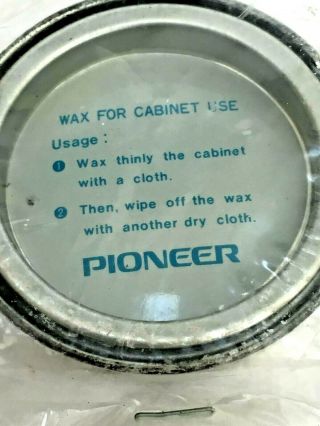 Rare NOS Pioneer Receiver Cabinet Wax and Buffing Cloth - Silver Face Era 3