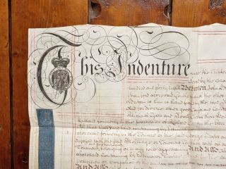 1748 Branston Rutland 18th Century Georgian Vellum Deed Document Indenture