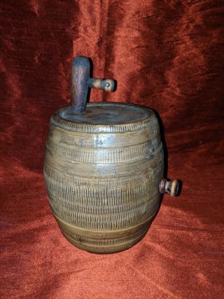 Stoneware Ceramic Beer Whiskey Keg Barrel With Spigot