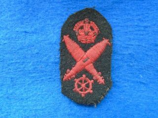 Rare Wwi,  Wwii Royal Navy Torpedo Coxswain Red Woven Badge