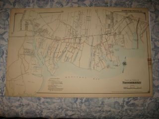 Antique 1915 Brookhaven Mastic East Center Moriches Eastport York Map Rare