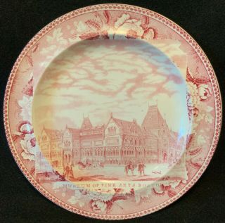 Antique 19th C.  Wedgwood Souvenir Plate - Museum Of Fine Arts Boston - 8.  25 "