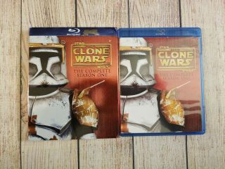 Star Wars The Clone Wars Complete Season One (blu - Ray,  2009) Oop Rare Slipcover