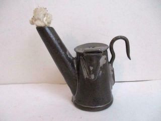 Antique George Anton Teapot Style Coal Miners/Mining Cavers Lamp - 3 - Globe 3