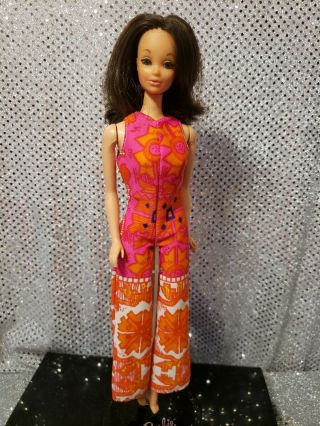 Vintage 1971 Walk Lively Steffie Barbie Doll Jumpsuit