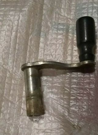 Rare " S " Shape Brass Crank From Antique Kellogg Hand Crank Wood Wall Telephone
