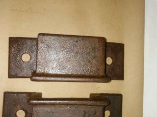 4 Large old VTG Cast Iron/Metal Gate Door Barn Slide Latch Stop Hardware Salvage 2