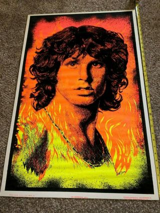 Vintage The Doors Jim Morrison Black Light Poster 1999