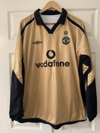 Manchester United 2001 - 2002 Centenary Away Shirt Rare Mens Xl Long Sleeve Vgc