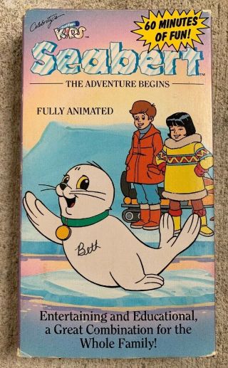 Rare Seabert The Adventure Begins 1987 Childrens Vhs Movie 60 Mins Animated