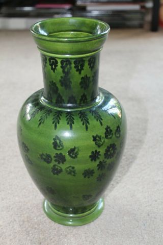 RARE DOULTON LAMBETH POTTERY VASE WITH UNUSUAL HAND PRINTED DECORATION - 1870 ' S 2