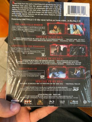 Amityville Horror Trilogy Blu - ray box 1 - 3 Scream Factory Horror Rare OOP Shout 3