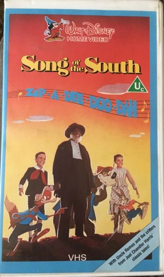 Song Of The South Disney 1986 Pal Vhs Uk 1986 Rare Banned