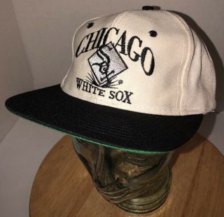 Vintage Chicago White Sox 80s Edswest Signature Six Panel Hat Cap Snapback Rare