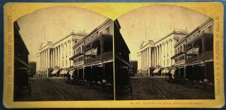 Rare Photo Stereoview - St.  Charles Hotel,  St.  Charles Street,  Orleans,  La