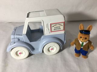 Calico Critters/sylvanian Families Vintage Maple Town Mail Truck With Figure