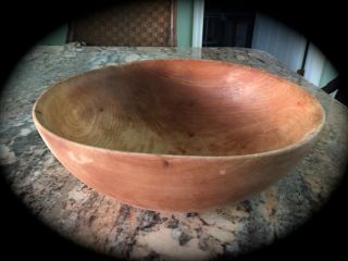 Vintage/ Primitive Hand Carved Wood Bread Dough Bowl 10 "