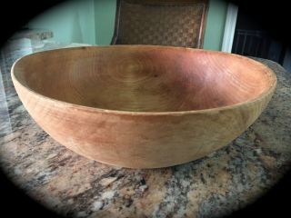 Vintage/ Primitive Hand Carved Wood Bread Dough Bowl 10 